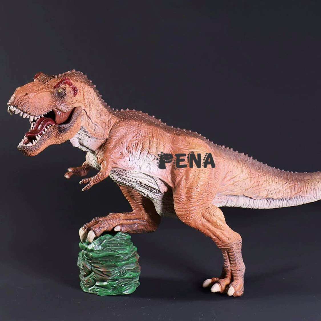 Mô hình khủng long bạo chúa tyrannosaurus rex - kèm trụ đá - size lớn - t-rex