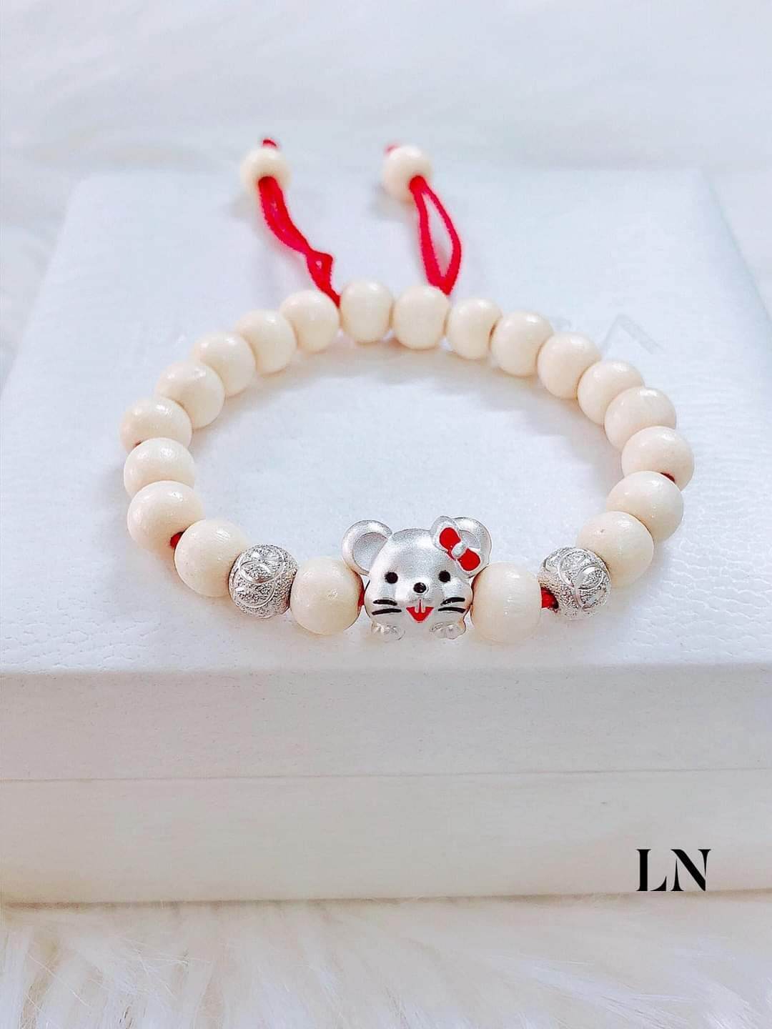 vòng dâu bạc  con chuột  (100%925)
