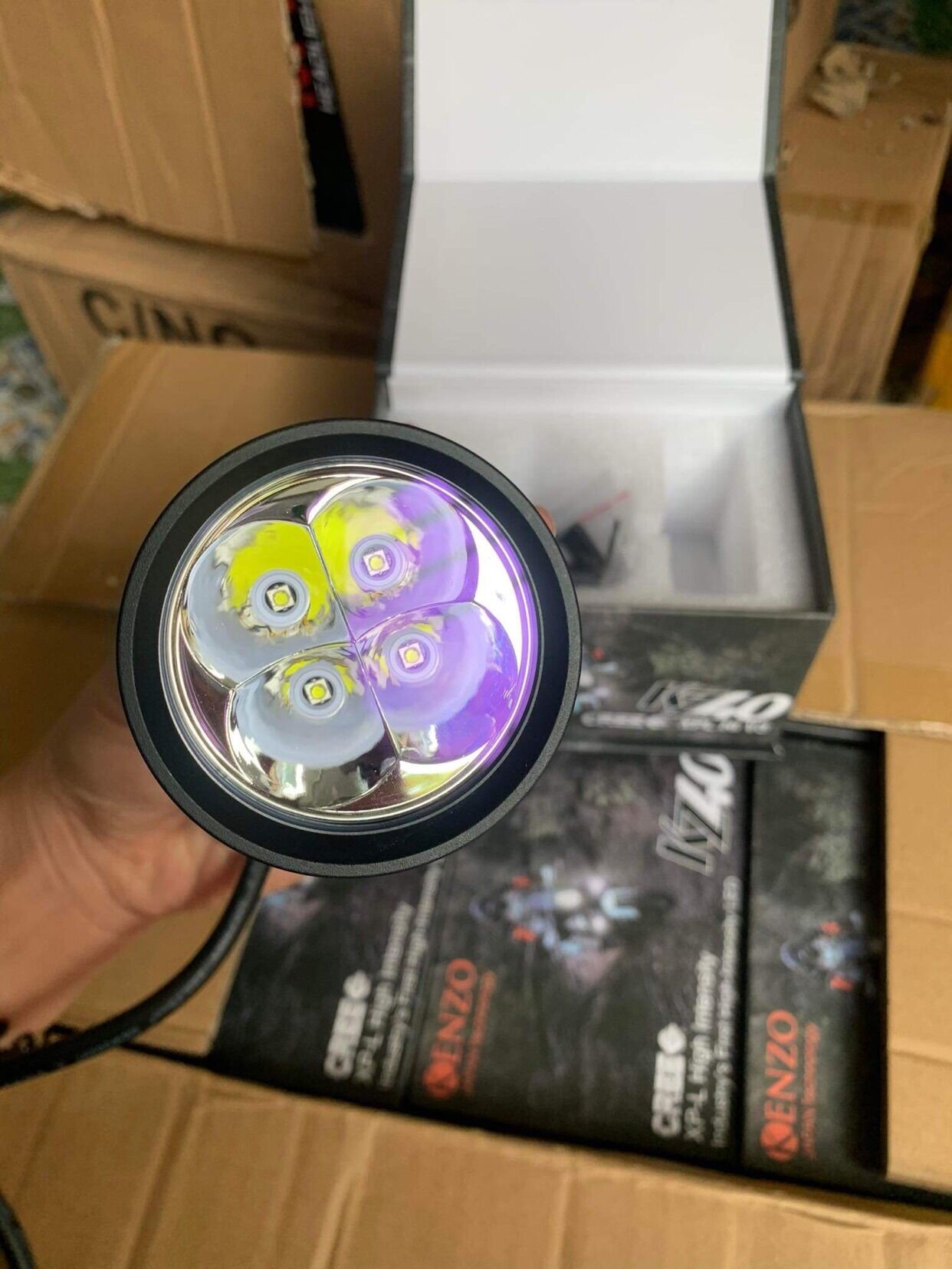 đèn trợ sáng l4x kz40 chip sst20 40w siêu sáng