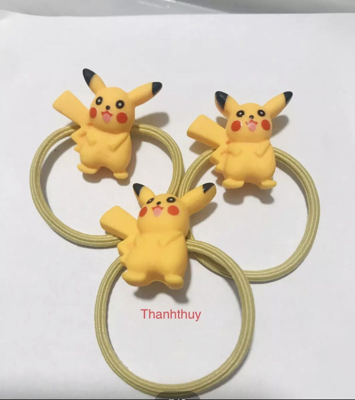 Sỉ _ 100 Dây cột tóc Hình Picachu Nhỏ (Hình thật)