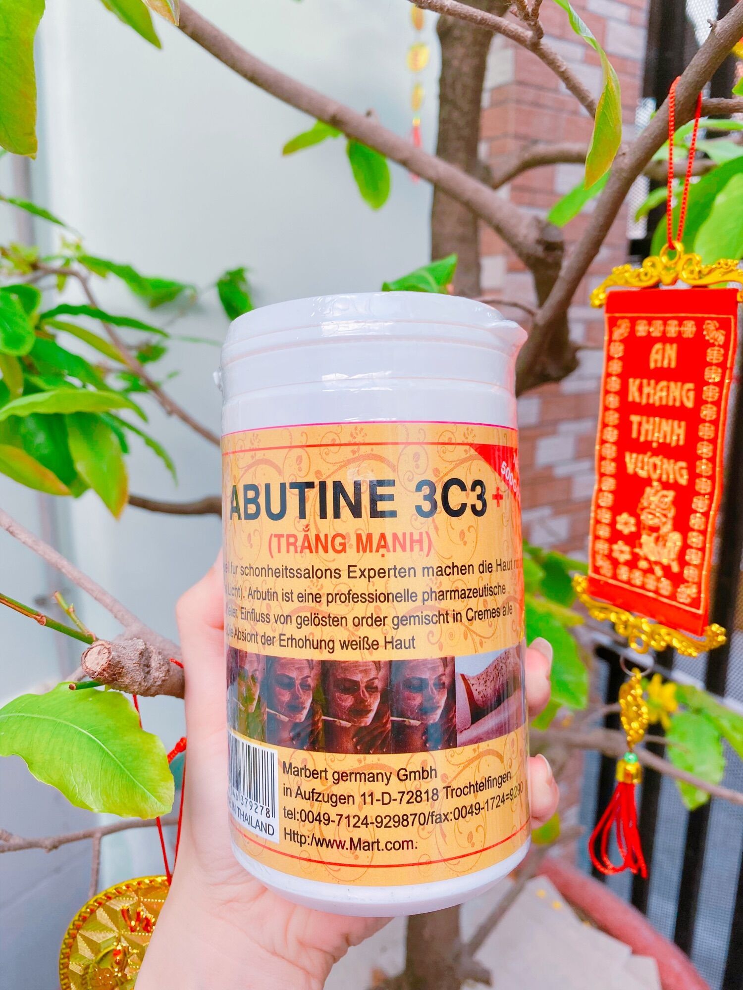 Kem kích trắng Abutine 3C3 500g size lớn