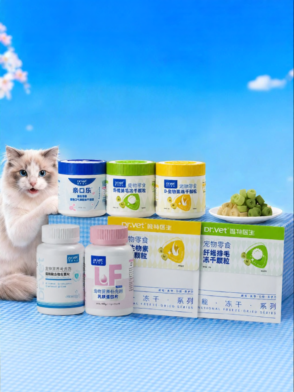 Dr. Vet | Bộ Quà Gói Snack Mèo Sấy Khô Giàu Vitamin