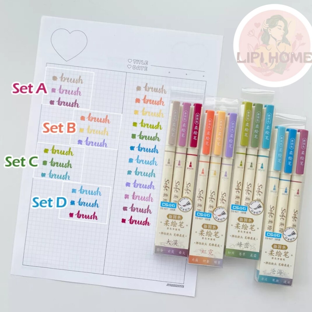 [ Đủ 48 màu]Bút Viết thư pháp calligraphy soft brush pen