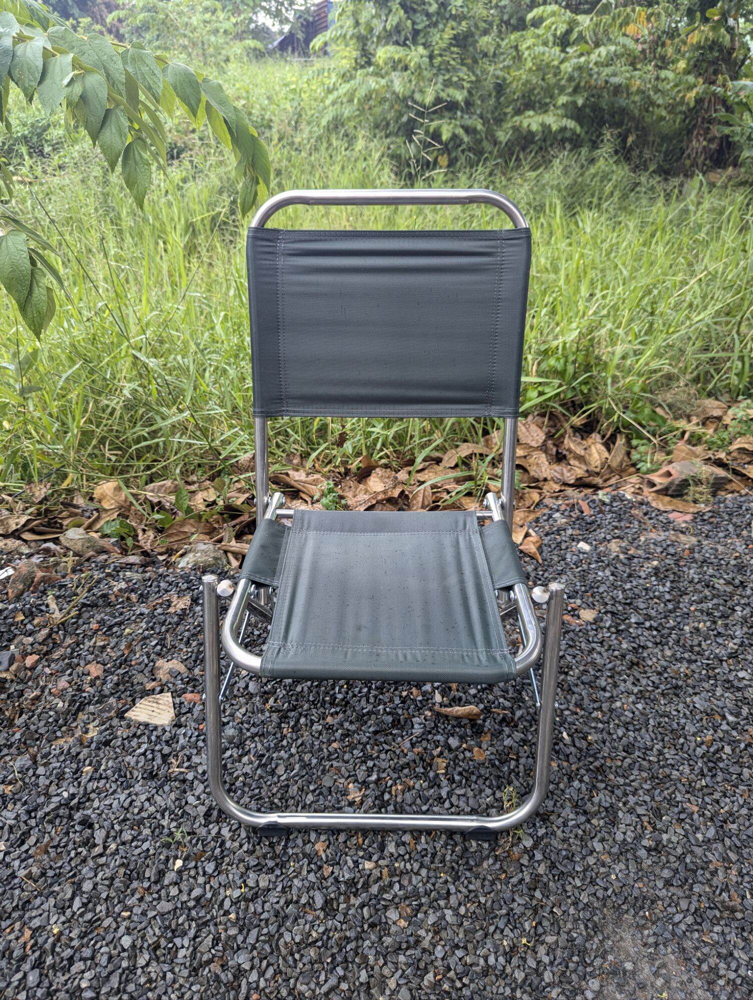 Ghế xếp inox Phi 19 lưng thấp