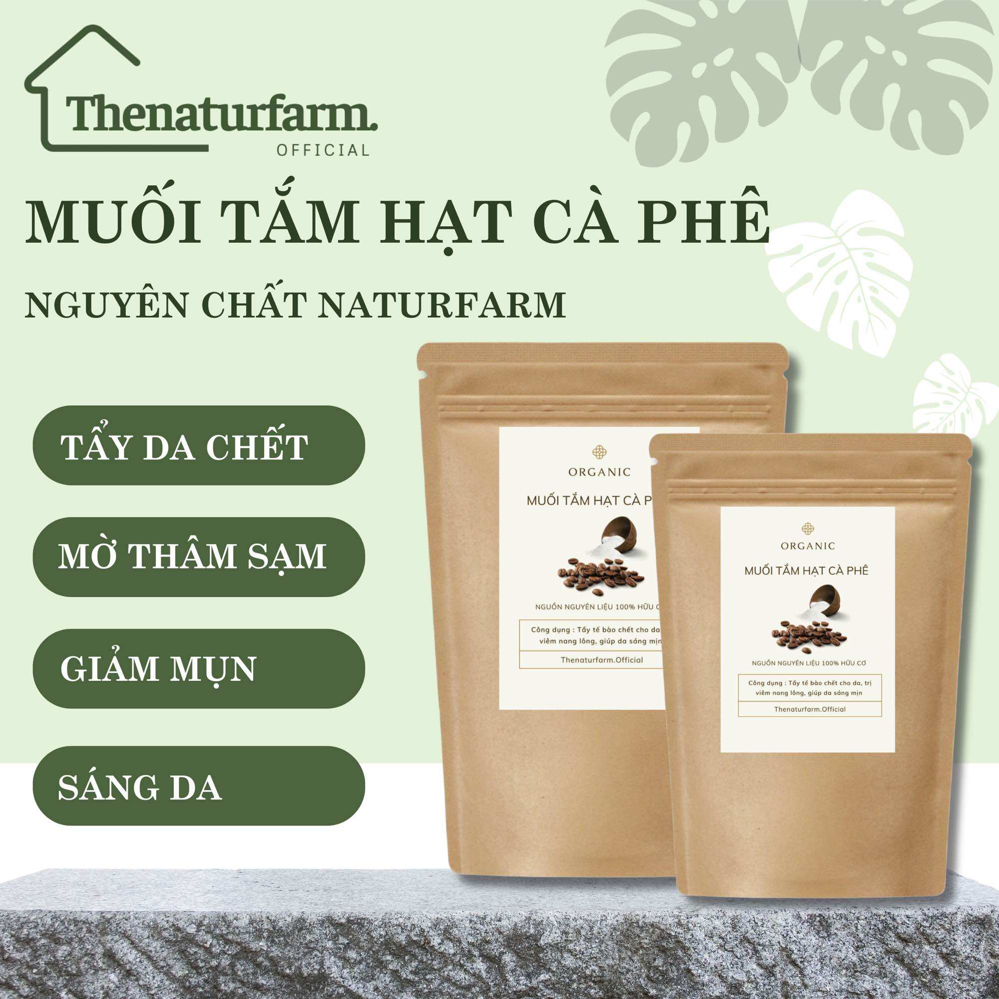 Muối tắm tẩy tế bào chết body Cà phê 100gr - Ngừa mụn, sáng da, tẩy TBC