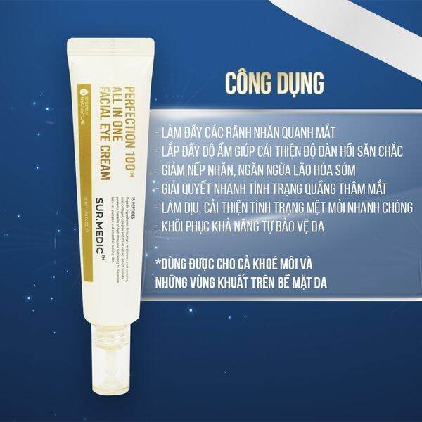 Kem dưỡng mắt Sur.Medic Perfection 100 All In One Facial Eye Cream 35ml