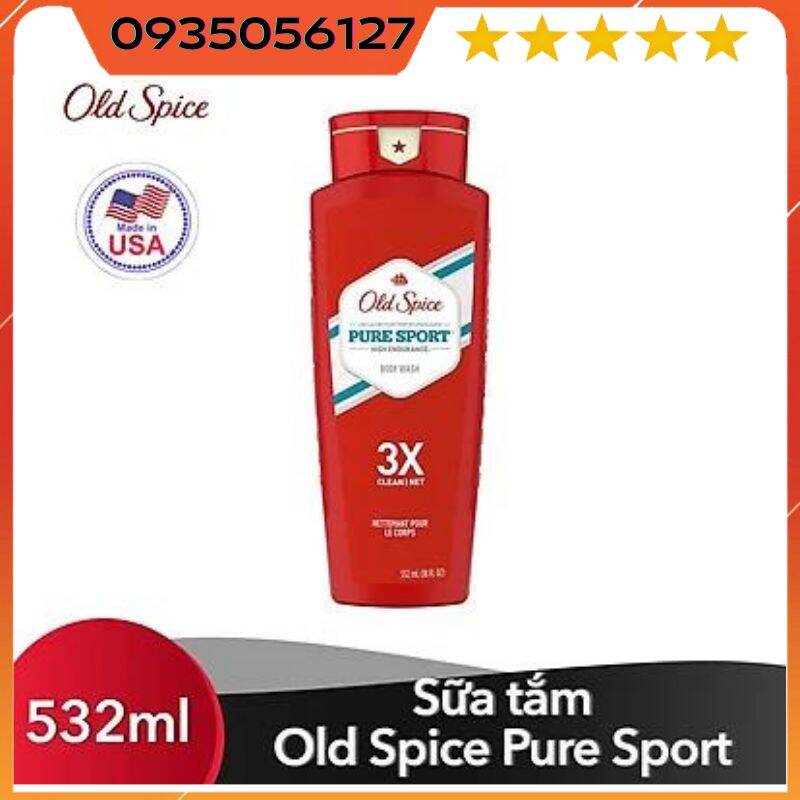 Sữa Tắm Old Spice High Endurance Pure Sport Dành Cho Nam Chai 532Ml