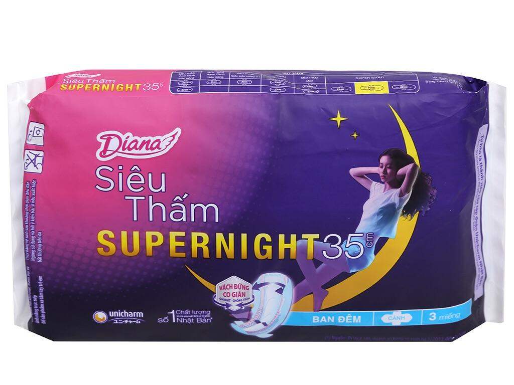 Combo 3 bịch Diana Supernight 35cm (3 miếng/bịch)