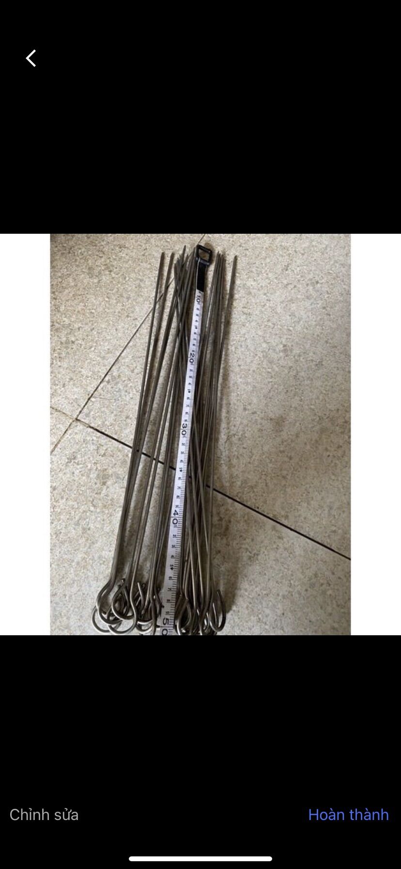 Combo 10 Que xiên thịt nướng inox dài 50cm