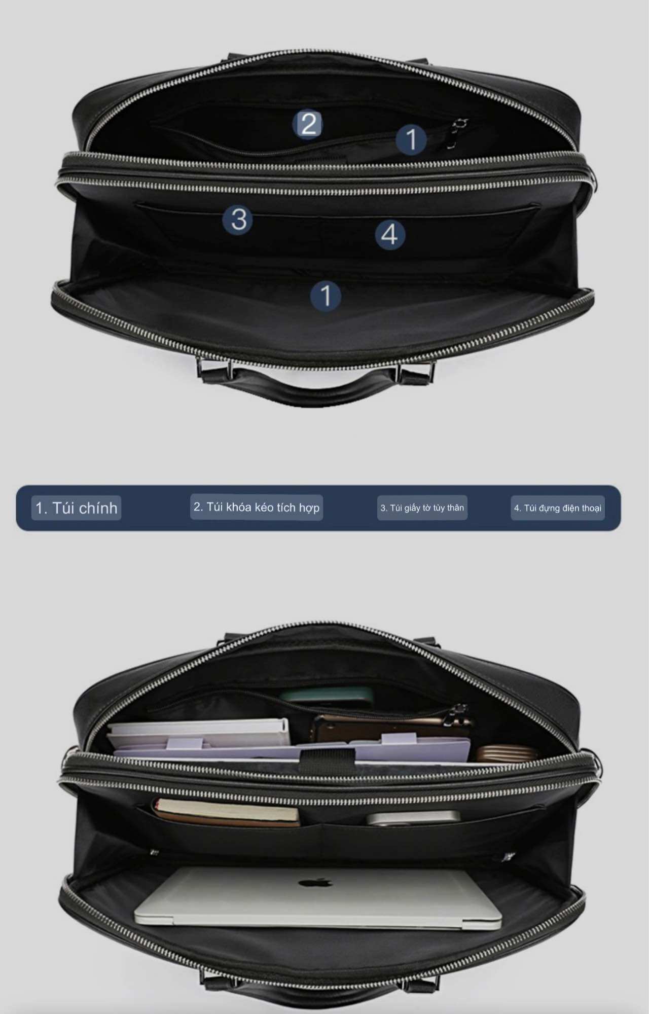 Túi Xách Da Công Sở San Leather S1108.Cặp Da Laptop Cao Cấp.