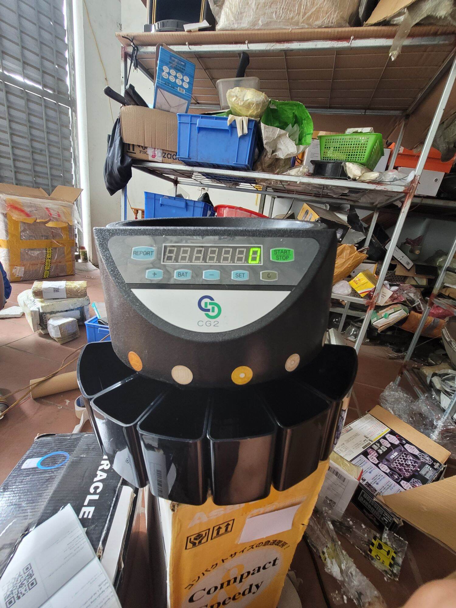 Máy đếm tiền xu nhật mới dùng điện 110v Giá 250,000 Đồng*Miễn phí vận chuyển