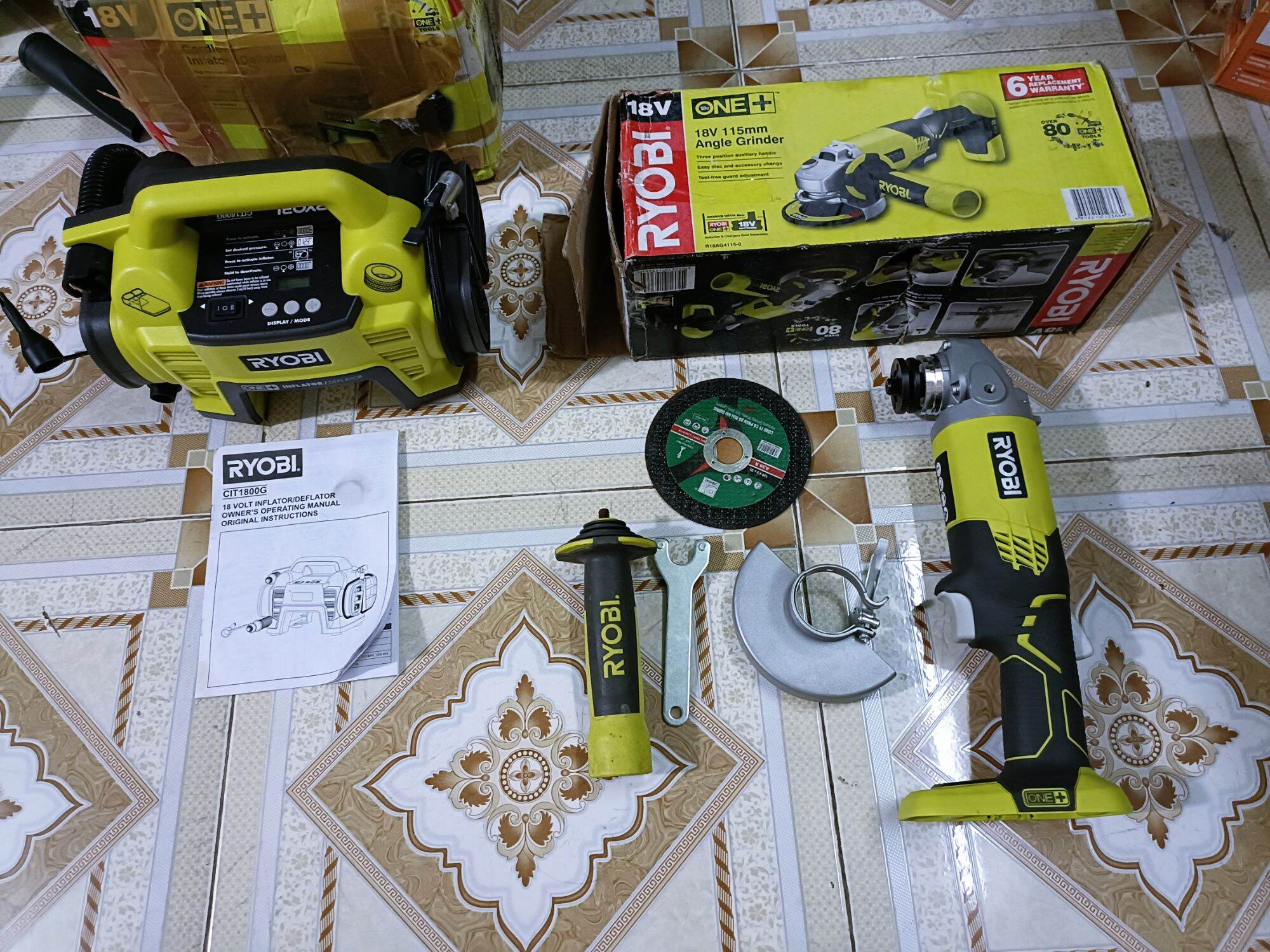 Thân máy mài ryobi 18v