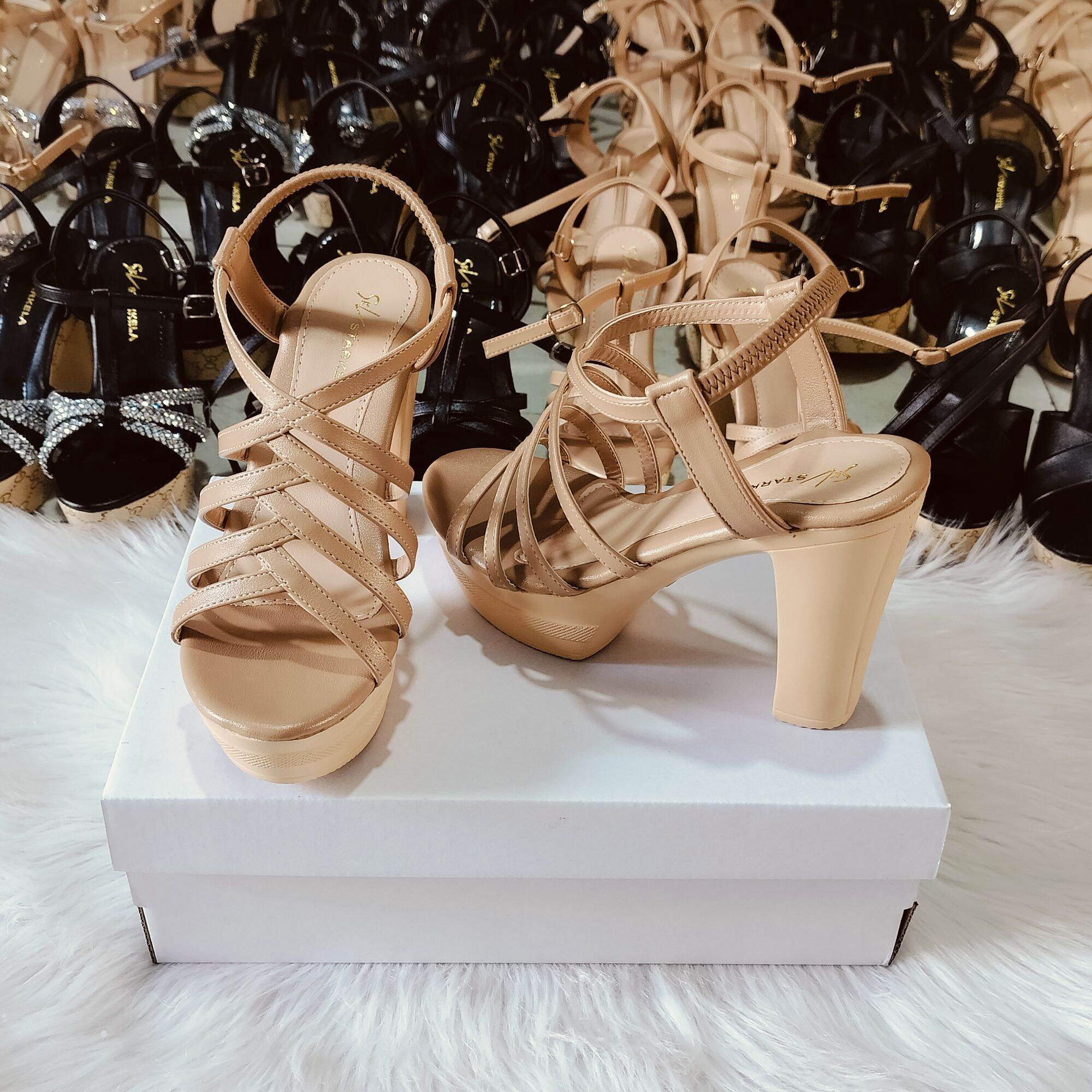 Sandal Cao Gót Nữ Đế Xuồng Cao 12p.Hậu Thun