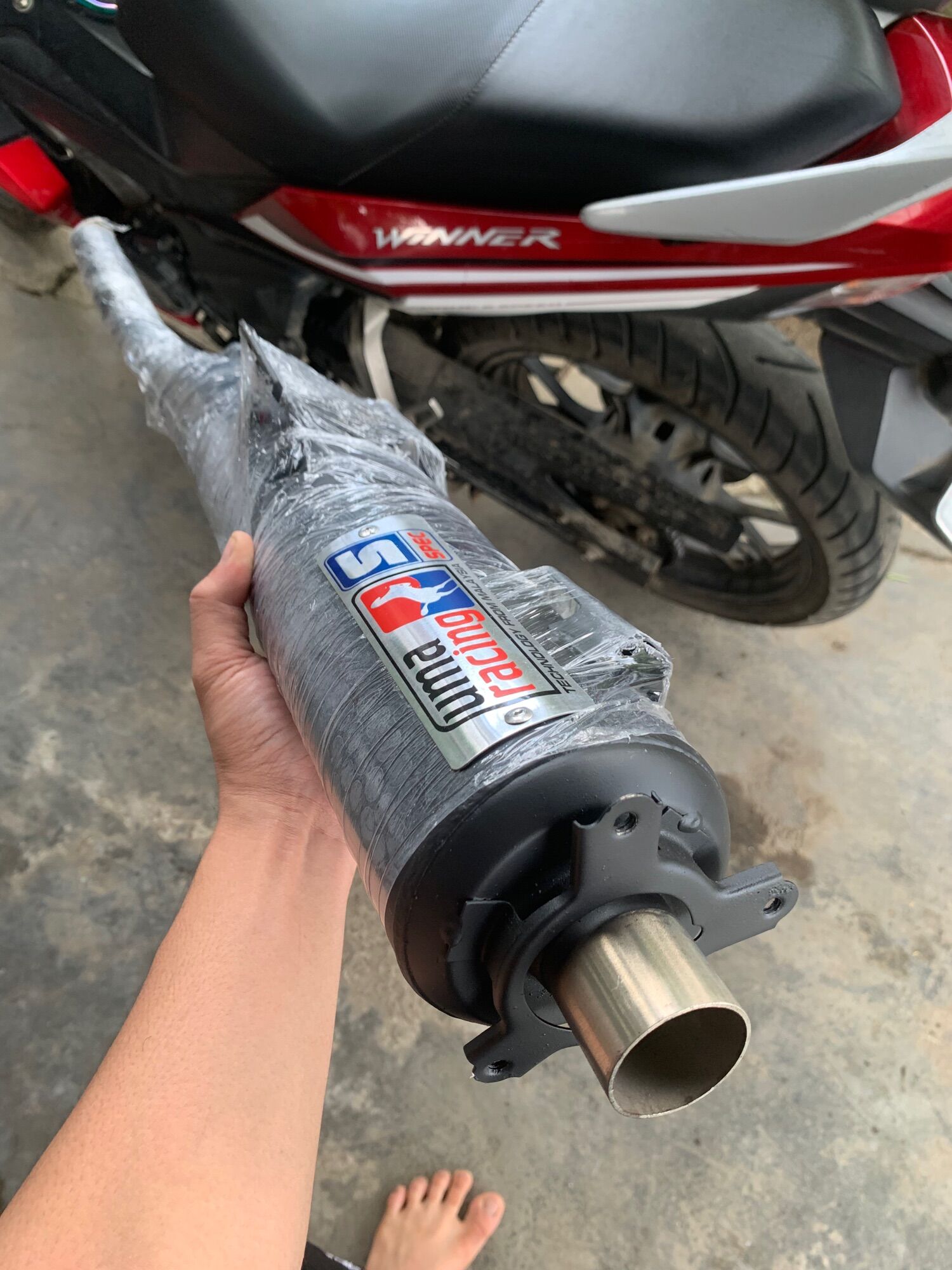 Pô uma v4 cho Exciter 150 + Cổ inox, gian hàng uy tín chất lượng cao