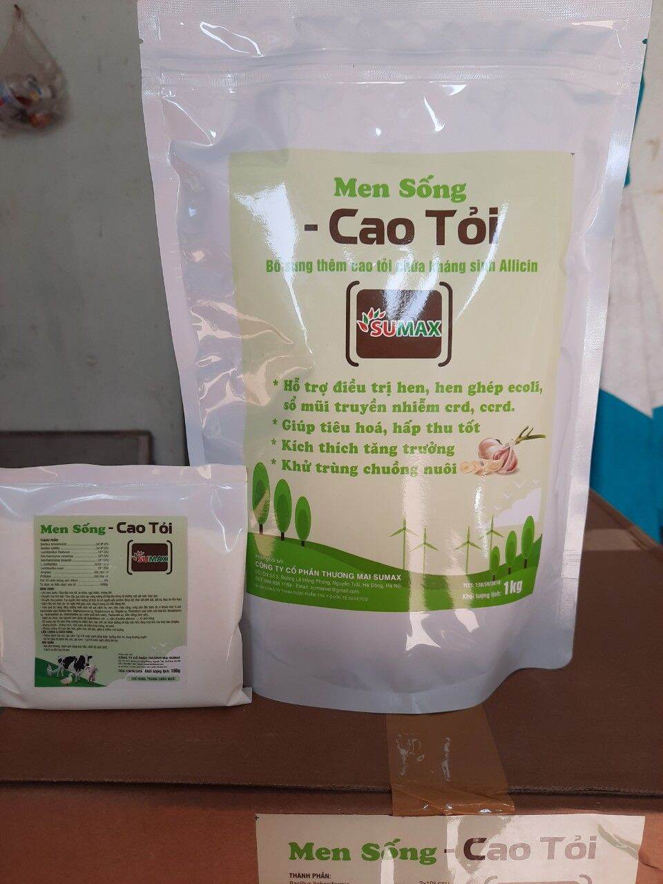 MEN SỐNG CAO TỎI CHO TẤT CẢ VẬT NUÔI 1KG/gói
