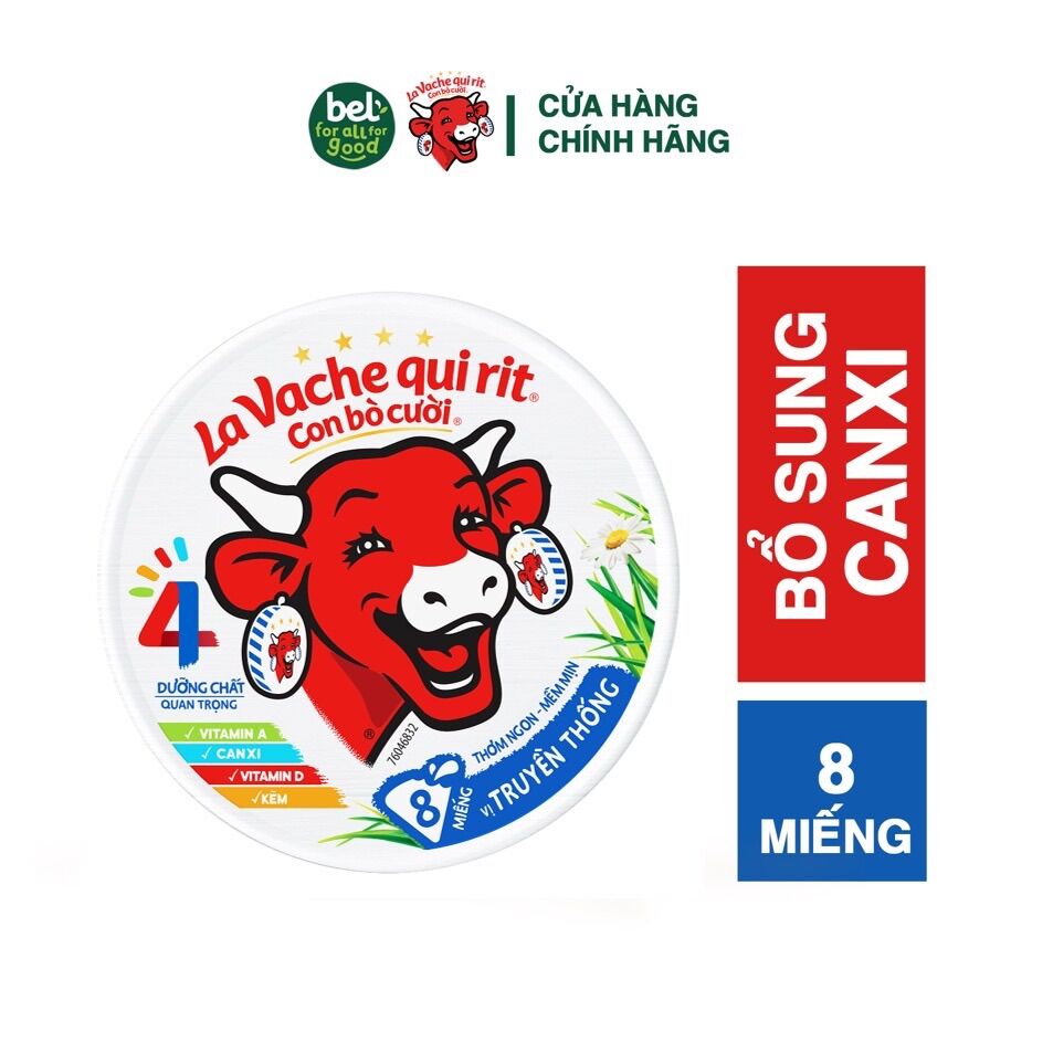 COMBO 8 MIẾNG PHÔ MAI CON BÒ CƯỜI VỊ TRUYỀN THỐNG