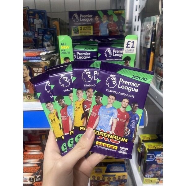 Gói thẻ lẻ panini premier league pack mùa 21/22