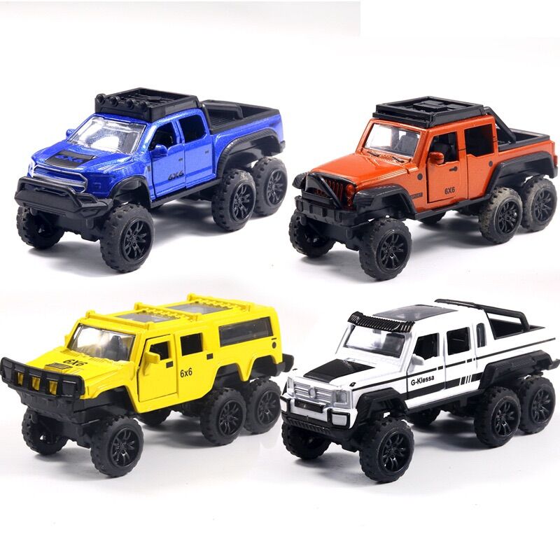 Xe kim loại địa hình 6 bánh mở 2 cửa tỉ lệ 1:43