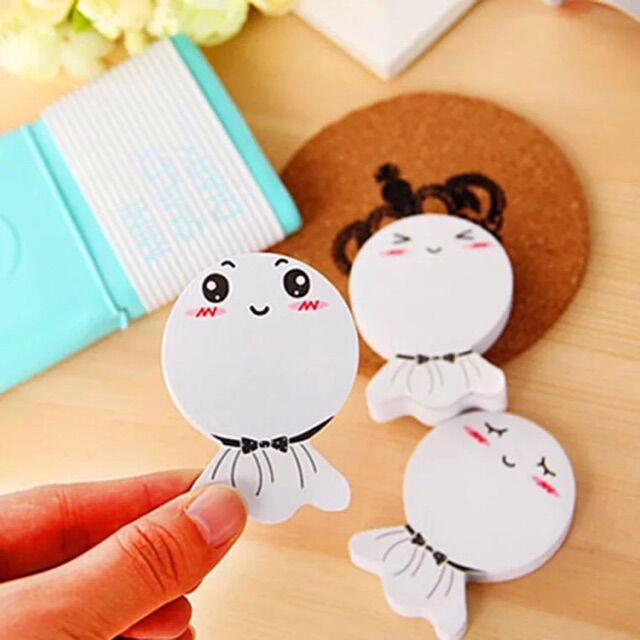 Giấy note cầu mưa xinh xắn dễ thương, size 4x6cm