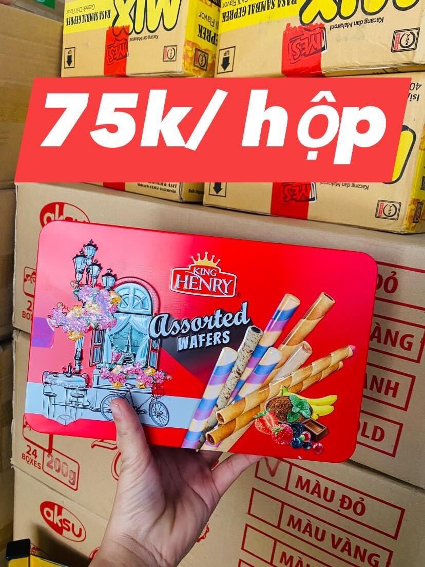 Bánh quế King Henry hộp thiếc lớn 300g