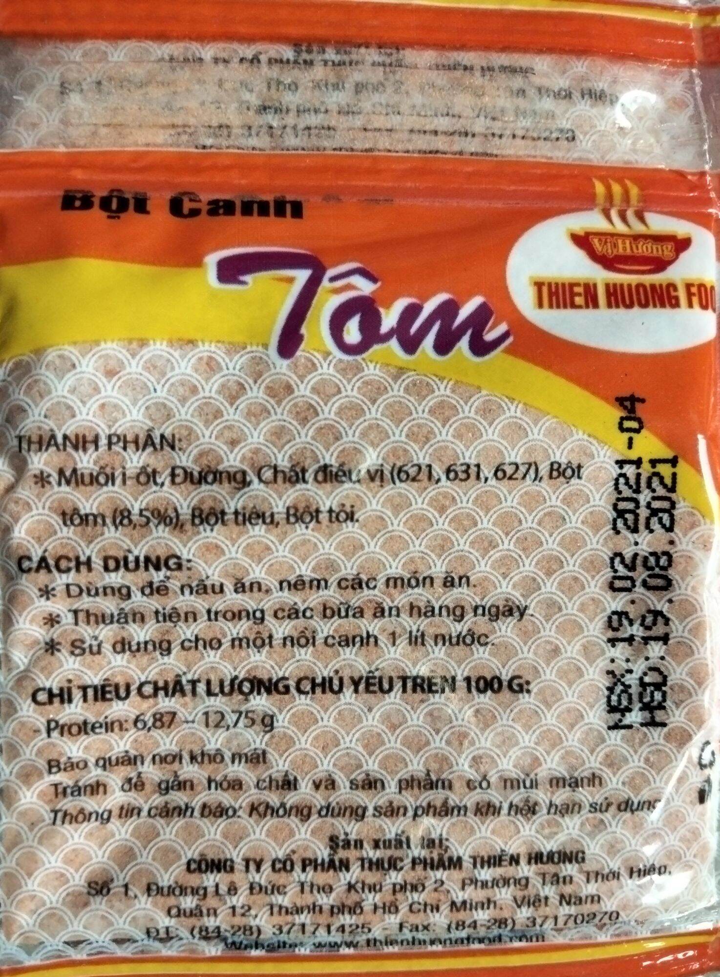 Dây Bột canh tôm thượng hạng Thiên Hương (1dây x 10 gói x 10 gr)
