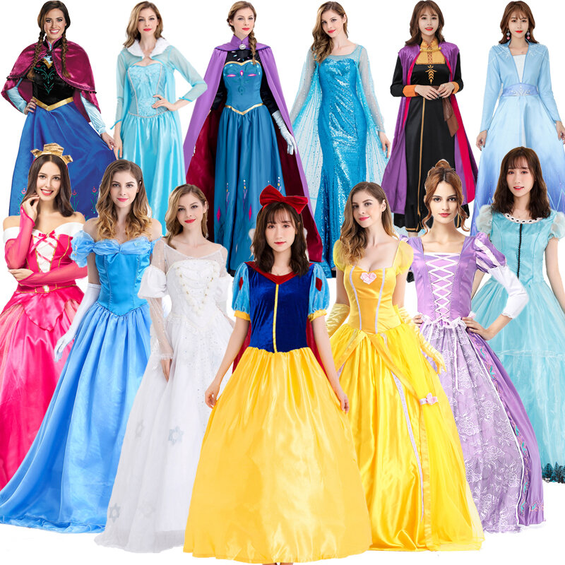 Trang Phục Halloween Váy Công Chúa Trắng Tuyết Elsa Anna 1 2 Frozen Người