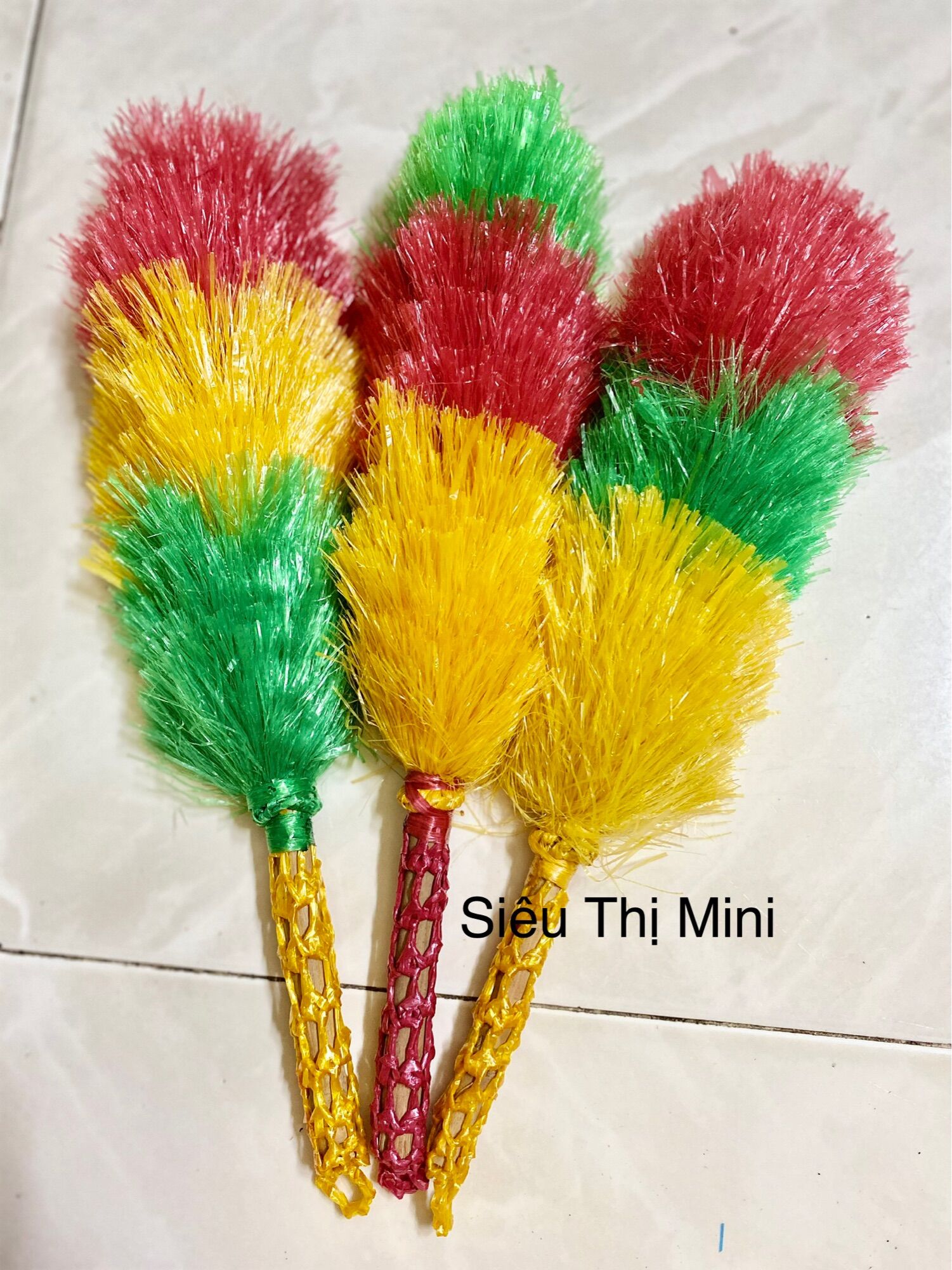 Combo of 3 Nylon Dust Brushes for Copper - Length 35cm (S) / 58cm (m)