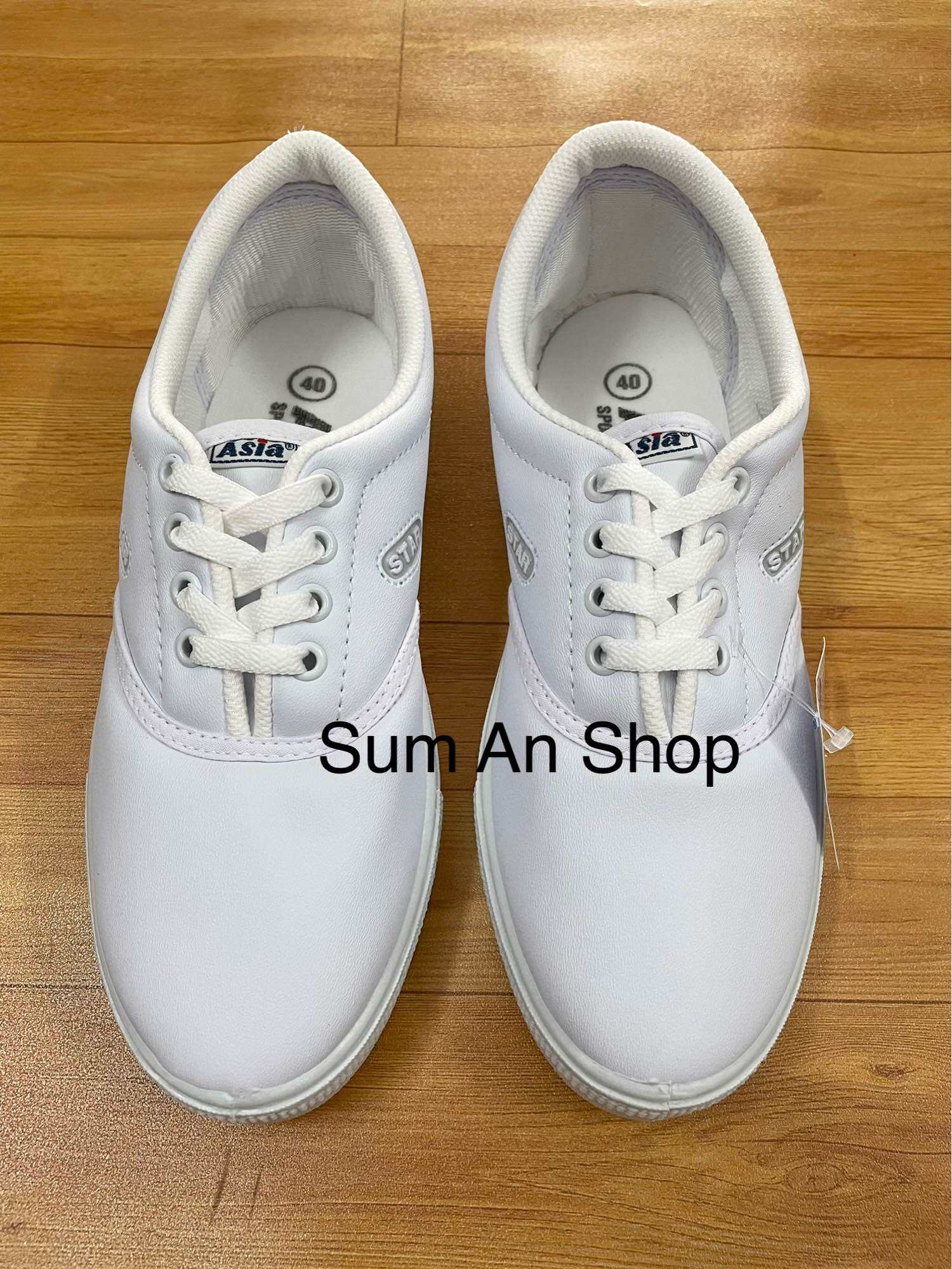 Giày thể dục xi da Si Trắng Nam cột học sinh Asia