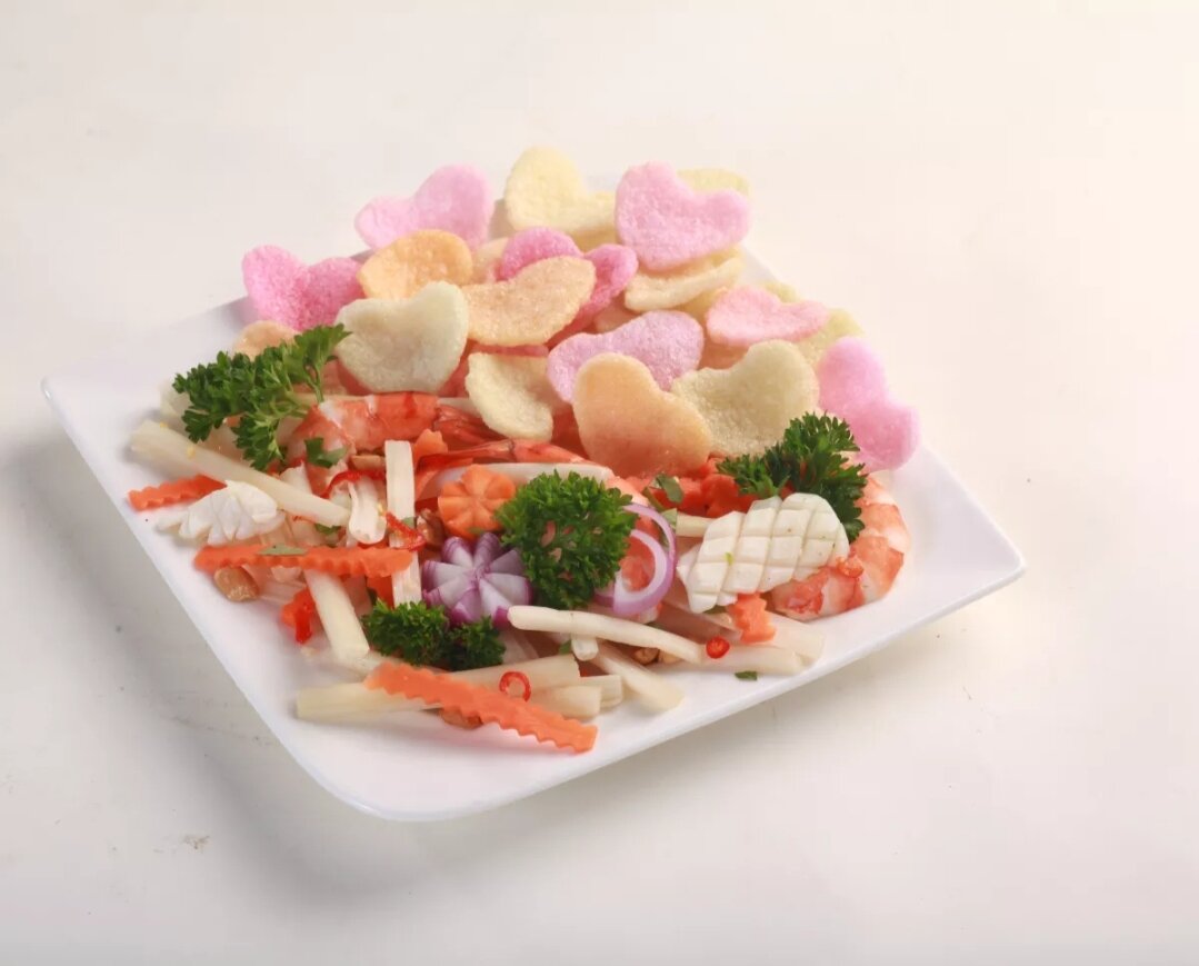 1Kg Bánh phồng tôm trái tim