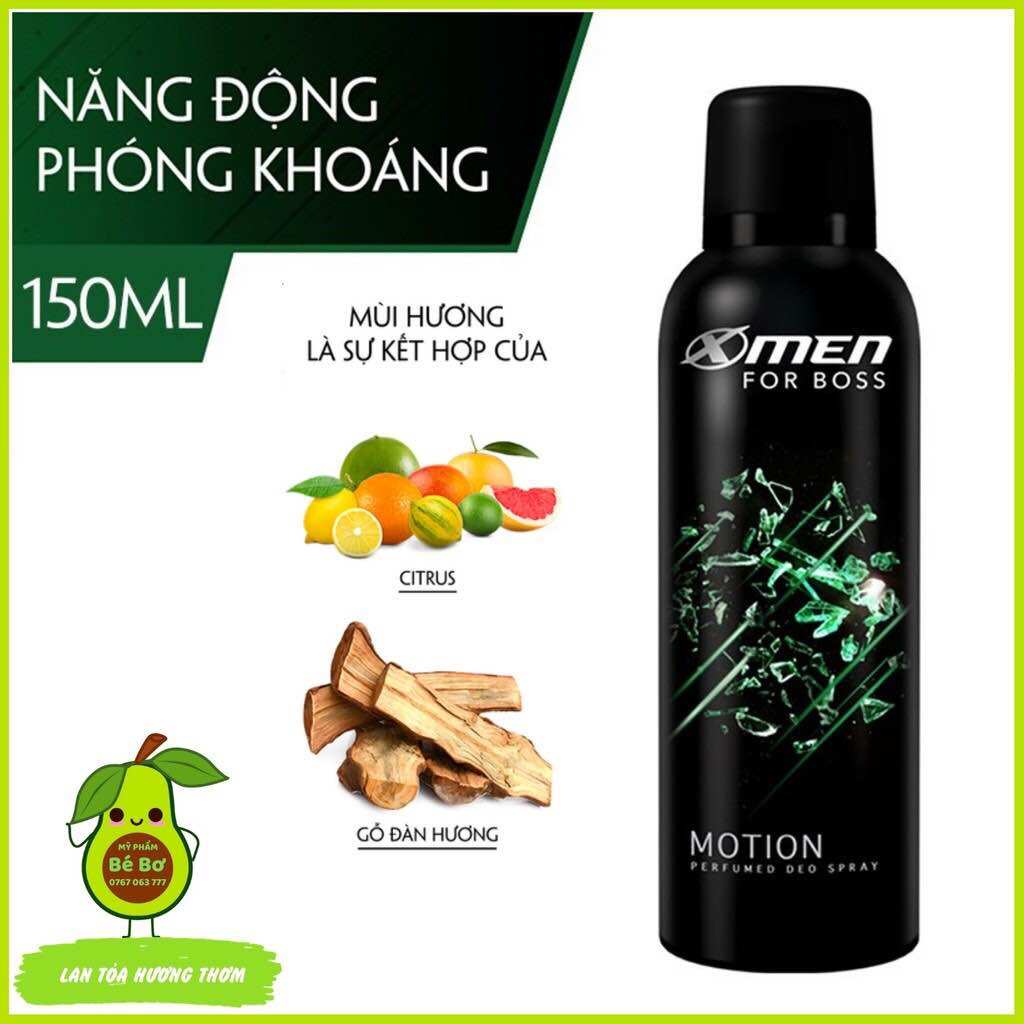XỊT NƯỚC HOA XMEN FORBOSS 210ml( hàng tặng dung lượng)