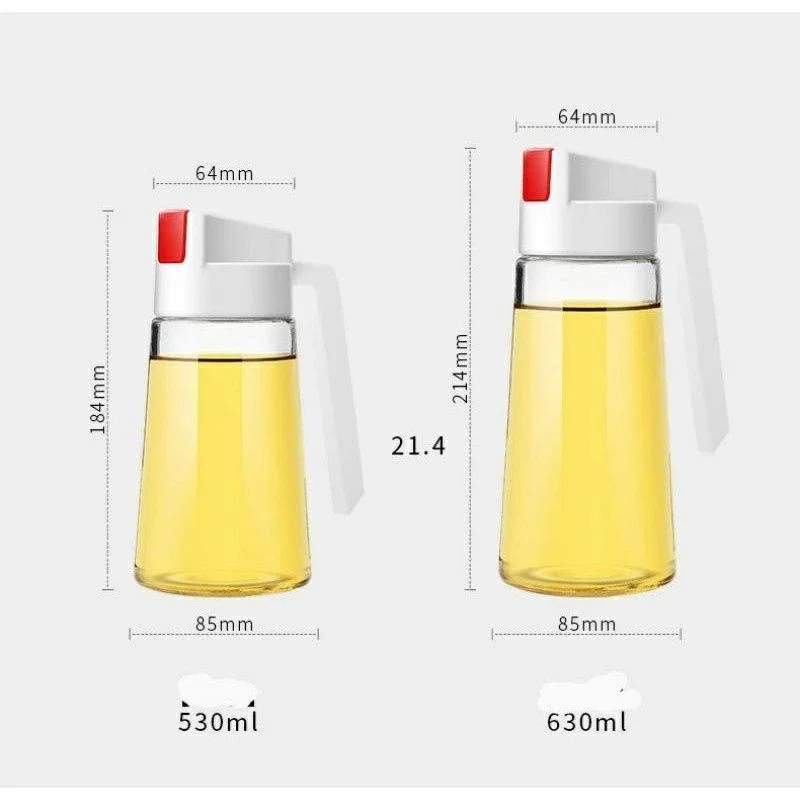 Bình rót đựng dầu ăn 600l tự động mở nắp