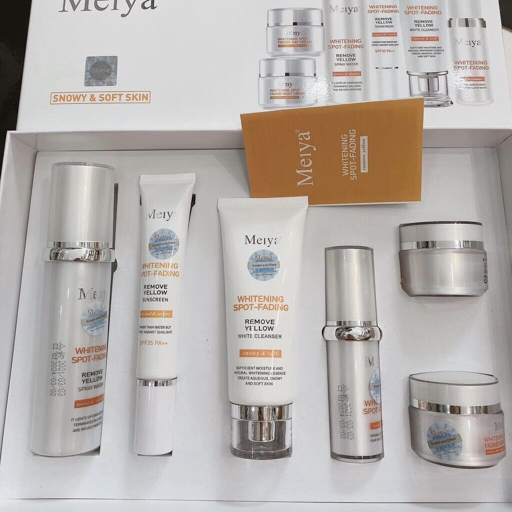 Bộ mỹ phẩm meiya cam 6in1, chuyên làm mờ nám,tàn nhang và dưỡng trắng da cao cấp