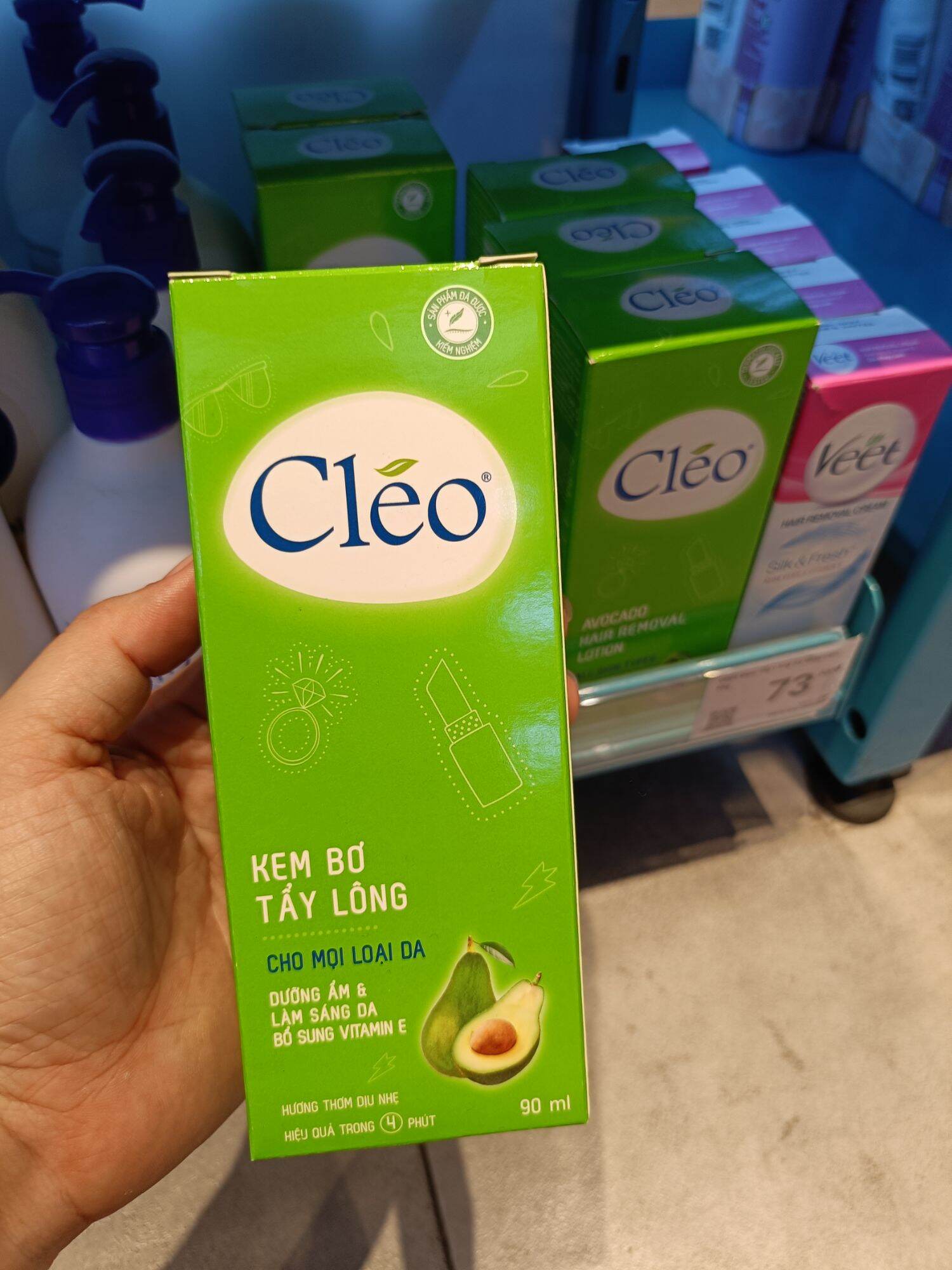 Kem tẩy lông dưỡng ẩm sáng da Cleo 50ml
