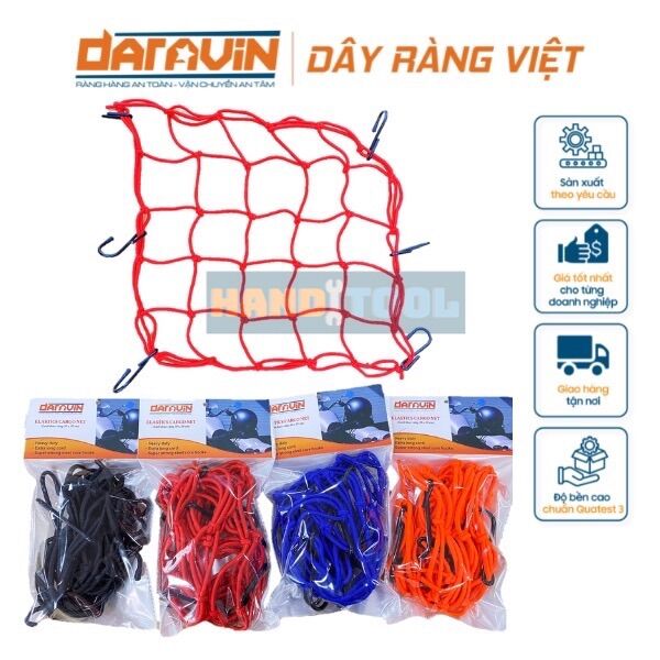 [HCM]Lưới thun ràng phản quang Daravin buột đồ cho xe máy