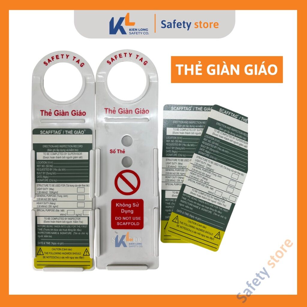 Bộ thẻ treo giàn giáo xây dựng, thẻ giàn giáo