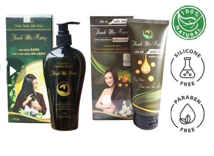 [Hàng chính hãng]Combo Dầu gội,  dầu xả Thanh Mộc Hương (Gội chai vòi 350ml,  xả 200ml)
