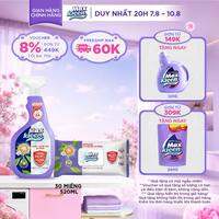 Combo Chai nước lau bề mặt đa năng MaxKleen 520ml + Khăn lau bề mặt đa năng