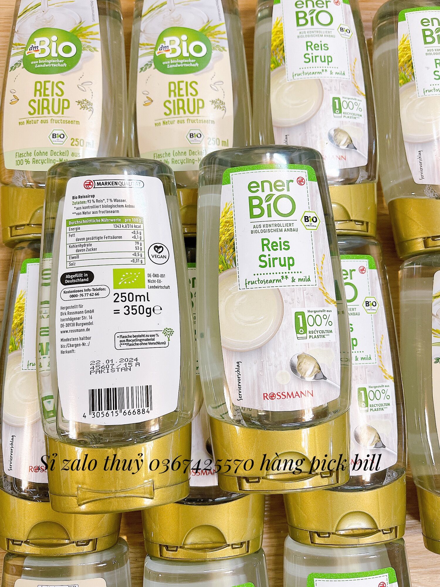 Siro đường gạo hữu cơ Ener BIO nội địa đức 250ml