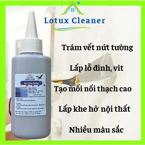 Keo trám tường, vá vết nứt đa năng Lotux Wall Putty, lấp lỗ đinh, che vết nứt trên tường, thạch cao.