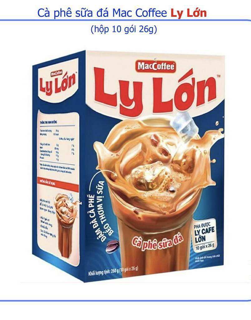 Cà phê MacCoffee LY LỚN (10 gói x 26G)