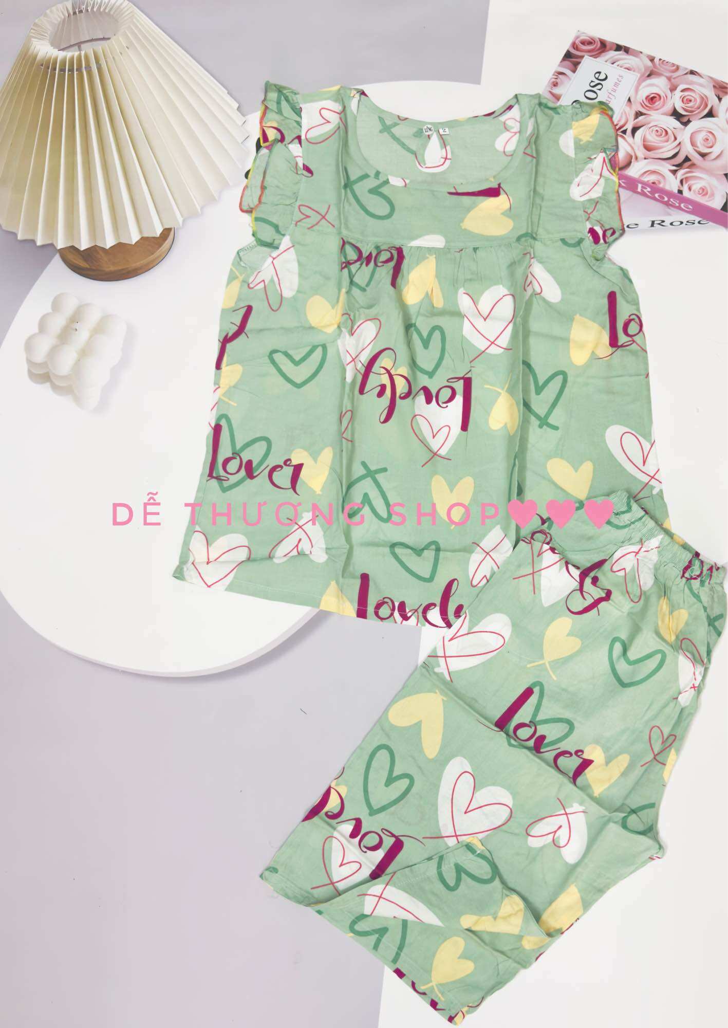 [HCM]Đồ bộ lửng mặc nhà tôn lanh size 2XL từ 53-60kg