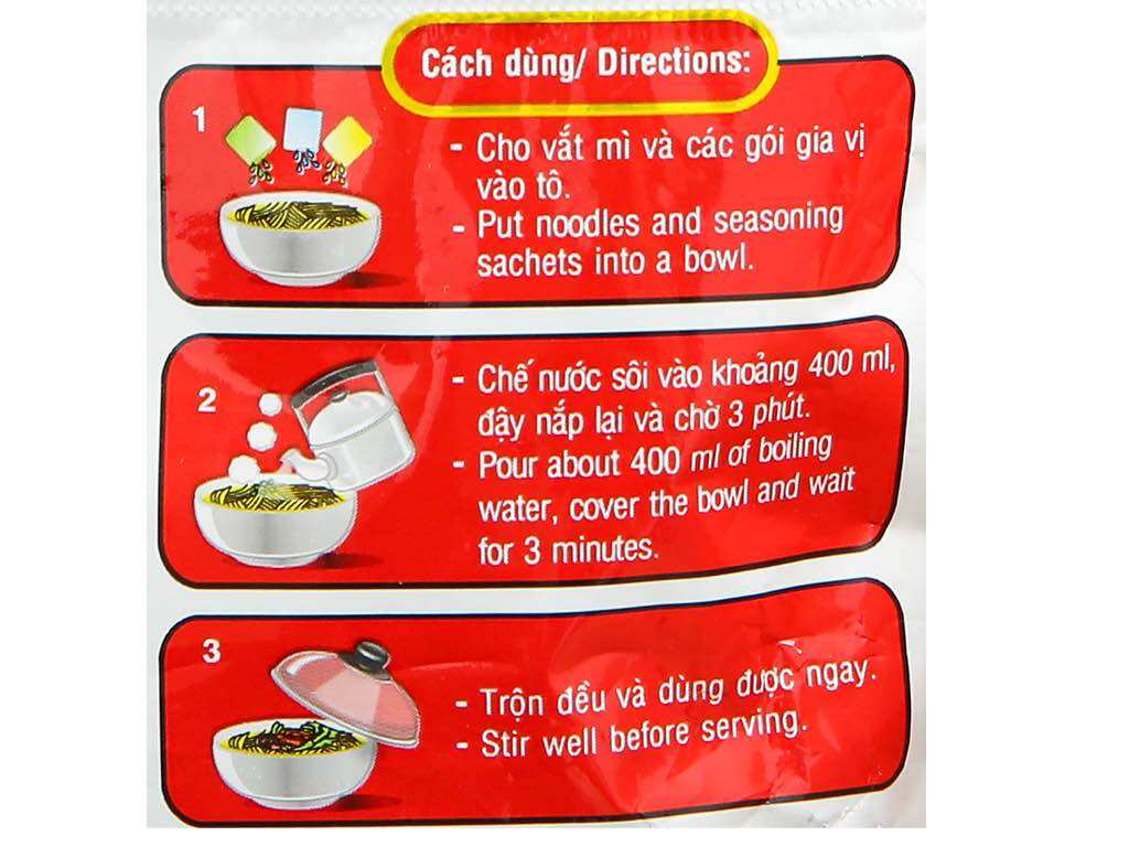 Combo 5 gói mì tôm hoành thánh (Mỗi gói 75g, Date mới 8 tháng).