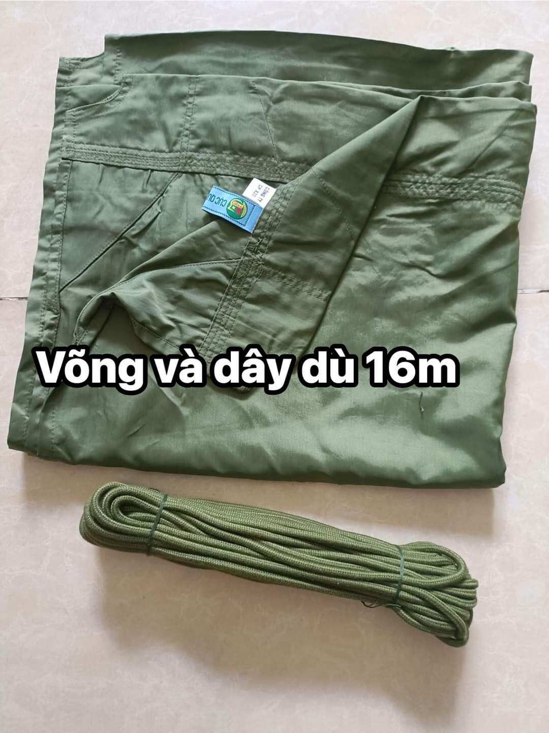 Võng dù kèm cuộn dây 16m