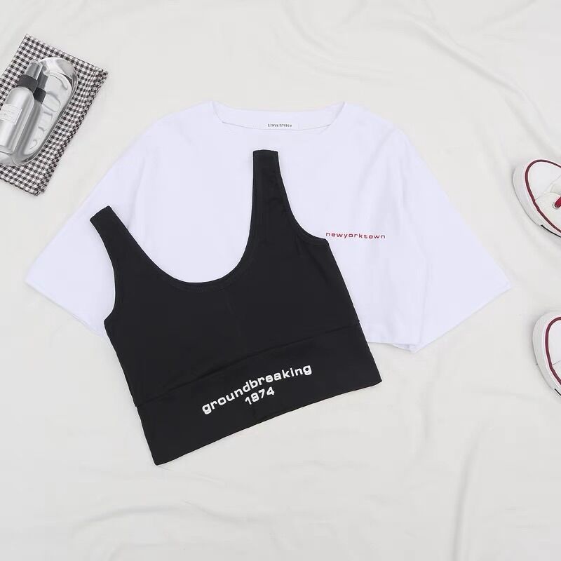 SET 2 MÓN ÁO CROPTOP TAY LỠ BROUNDBREAKING 1974