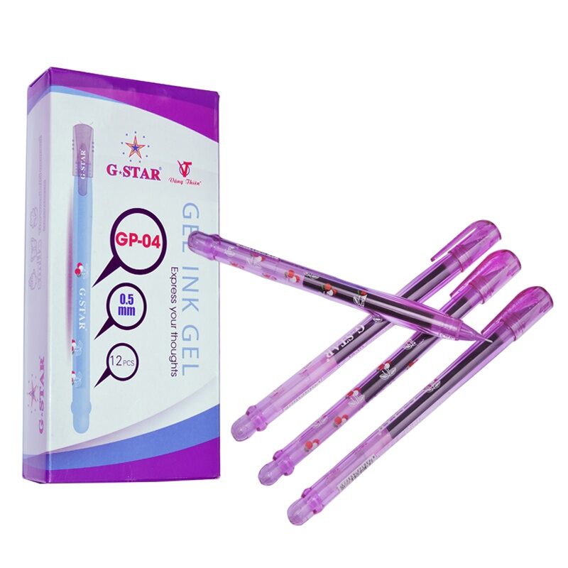 HỘP 12 BÚT GEL GP-04. ĐẦU BI 0.5mm