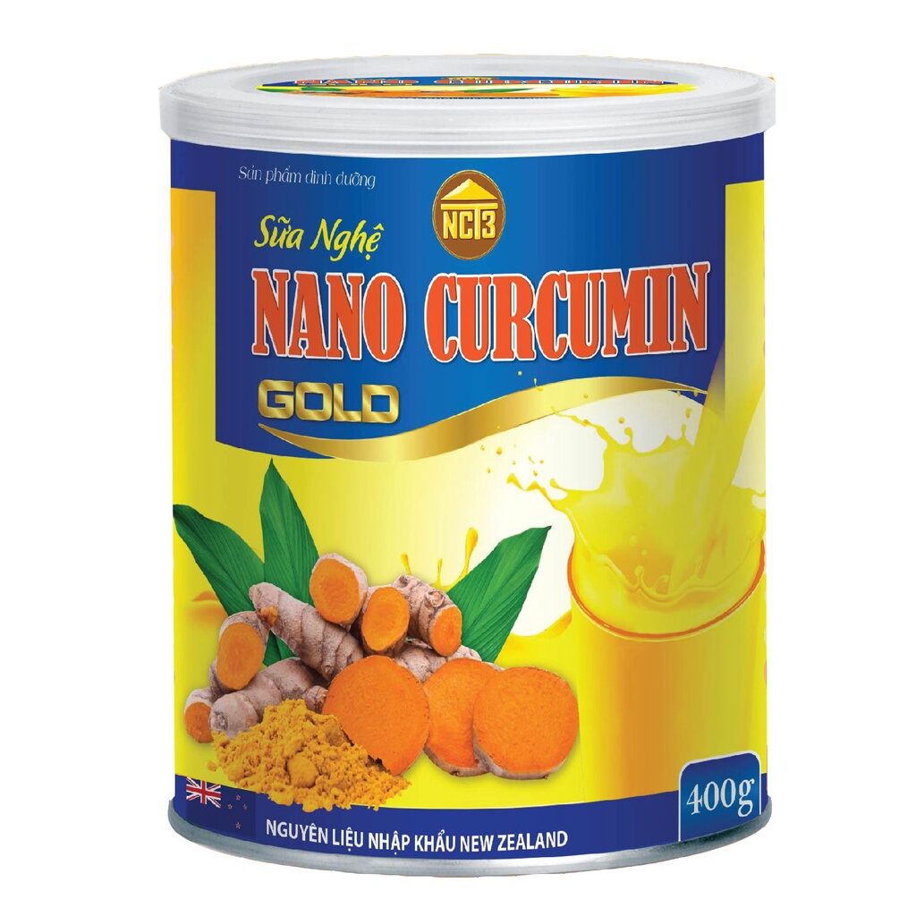 Hộp 400g Sữa nghệ Nano Curcumin gold _ giảm đau dạ dày tá tràng
