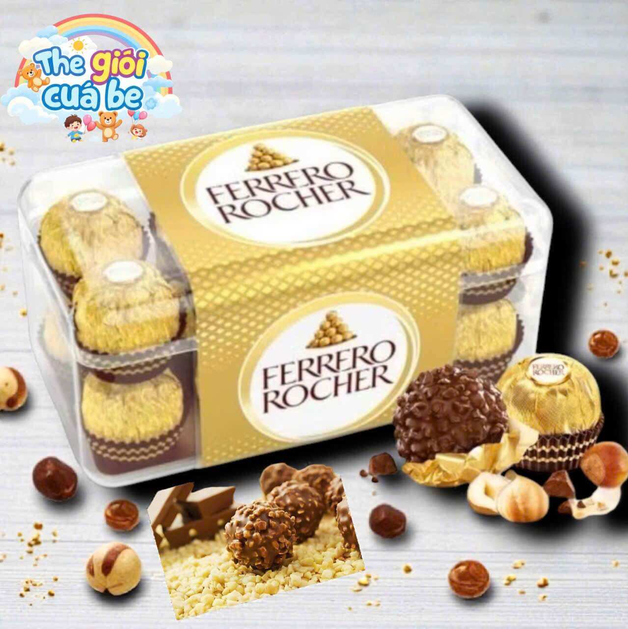 [Date Mới:6/2026] Hộp 16 Viên Socola Ferrero Rocher Italy 200gr