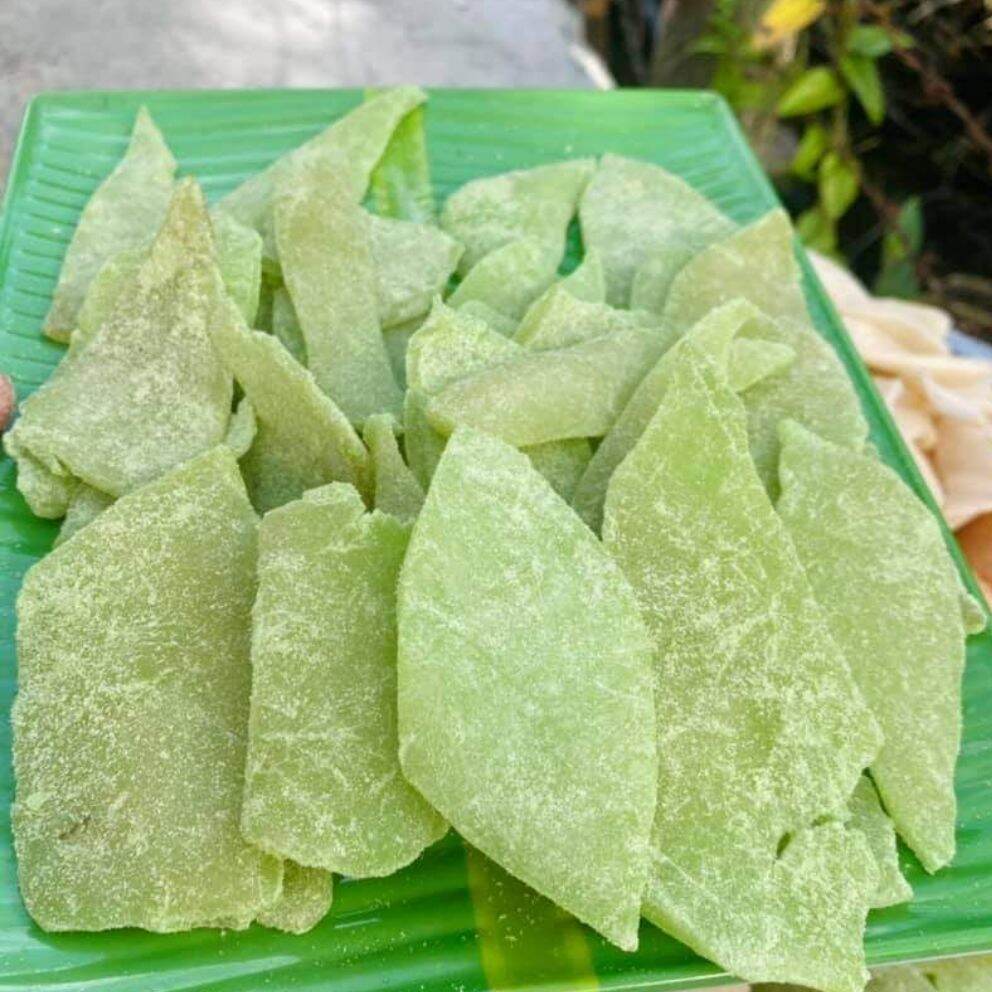 Mứt dừa non miếng màu lá dứa KL: 500g ( Đặc Sản Bến Tre)