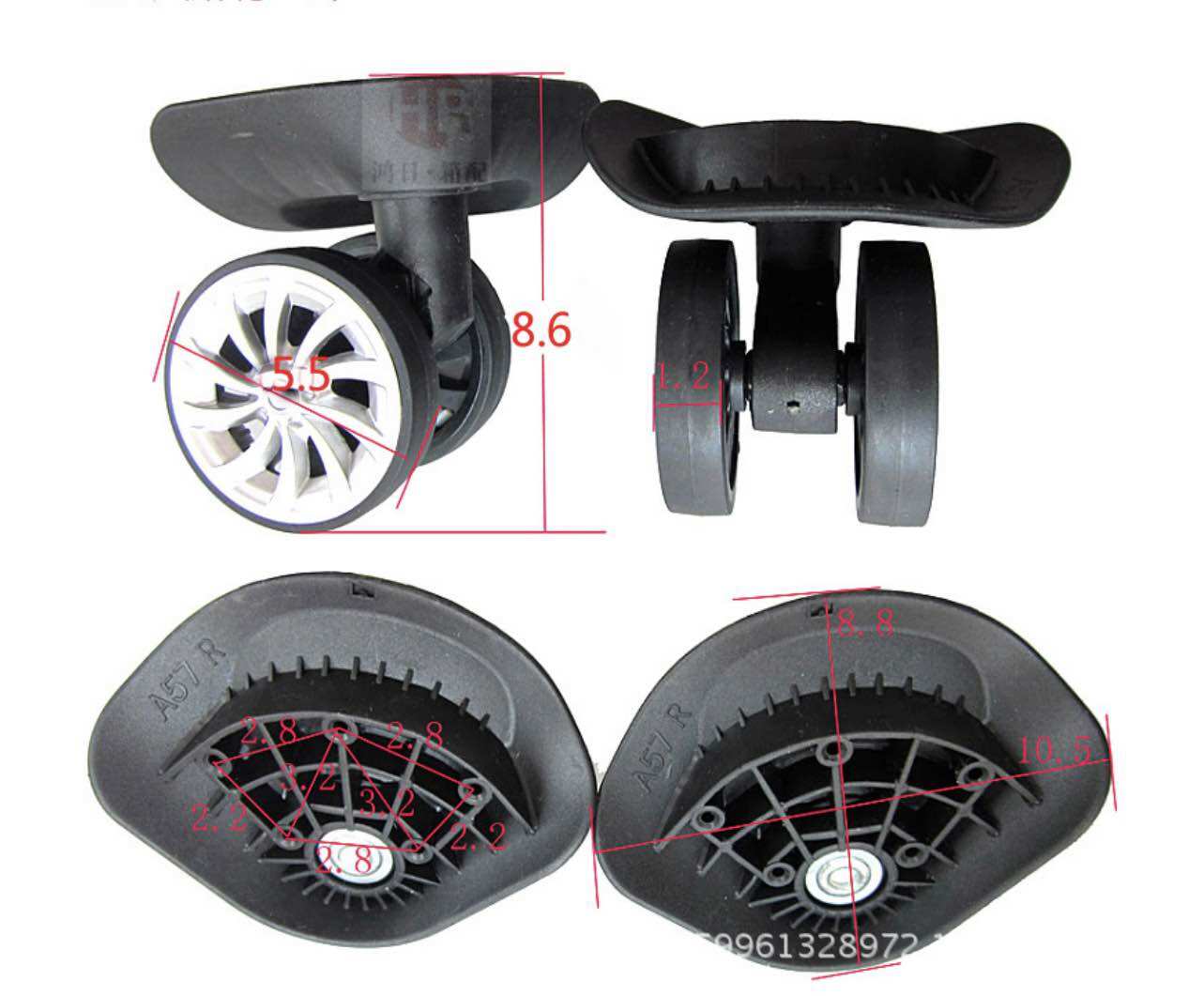 Set 2 Bánh xe thay thế cho vali