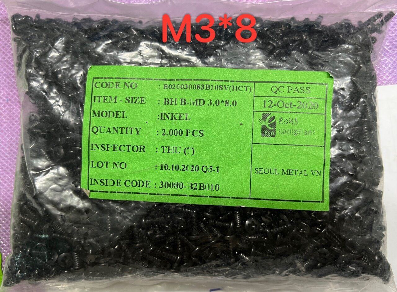 [ 100 con ] ỐC VÍT BẮT AMPLI… ( M3x6 , M3x8 các mẫu , các màu )